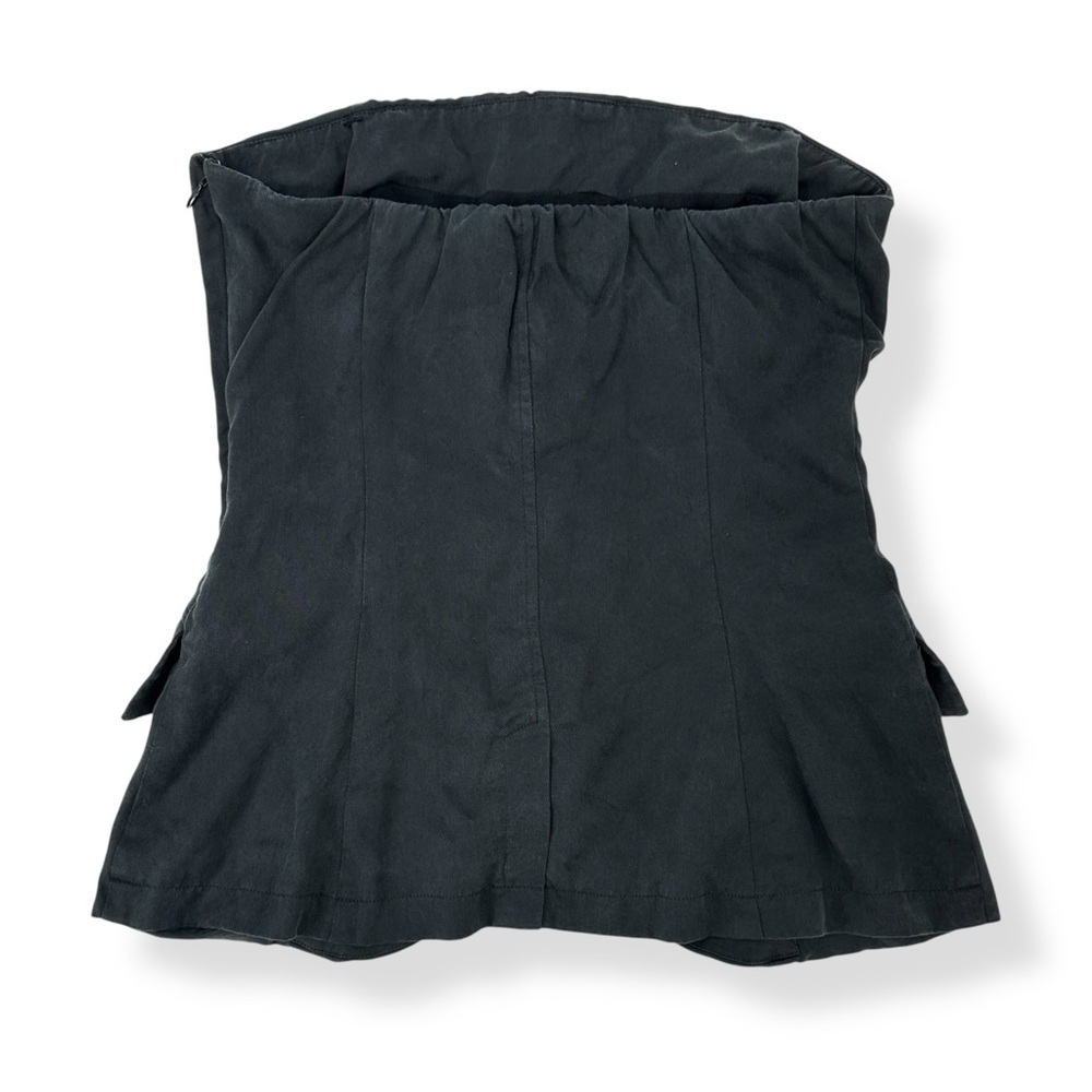 Reformation Tonya Top - Black Strapless Blazer Style Blouse Shirt Top sz 6 - Picture 6 of 13